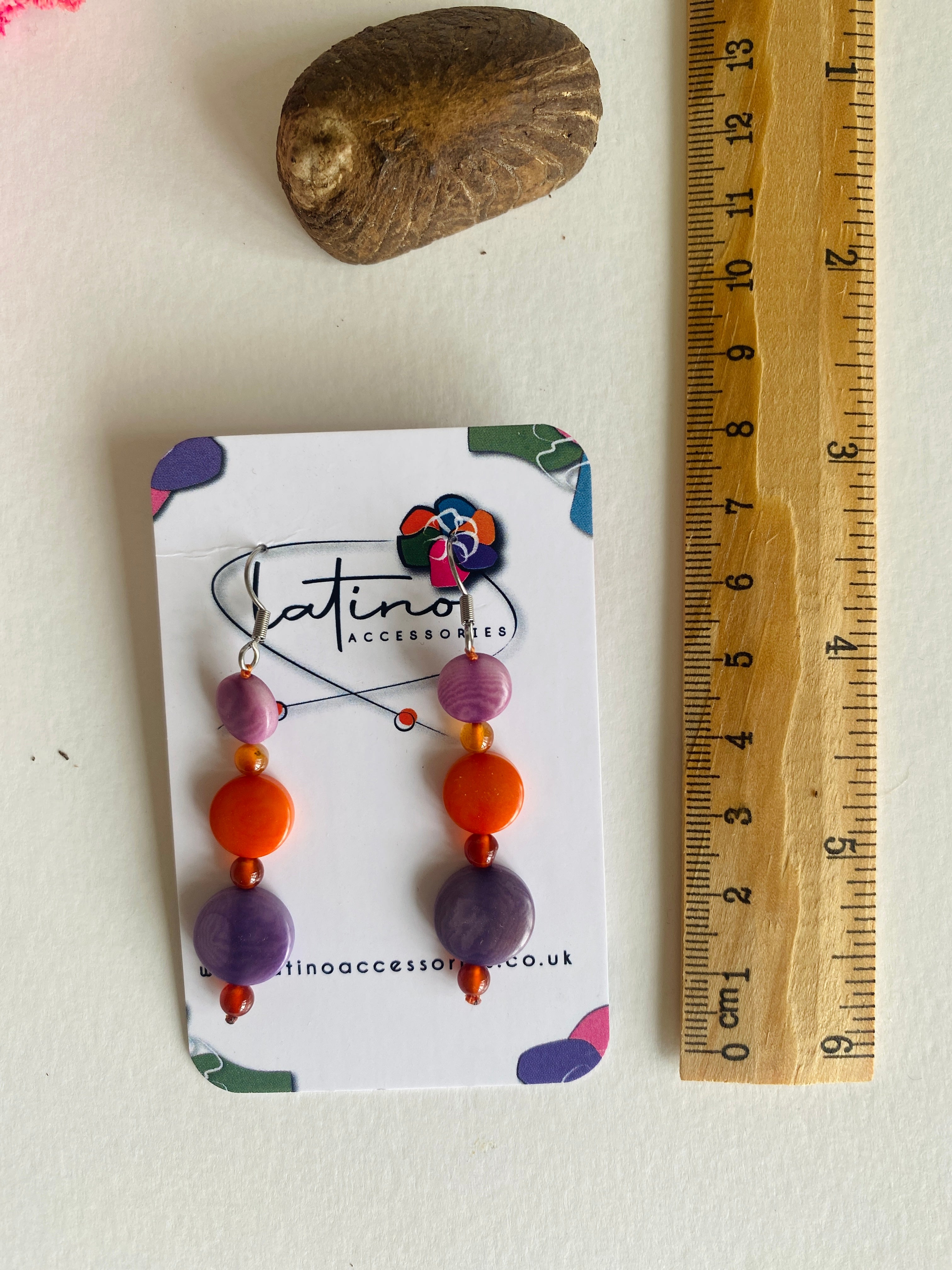 Purple & Orange Earrings